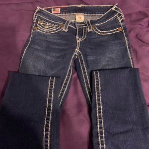 True religion jeans stretchy material bootcut.